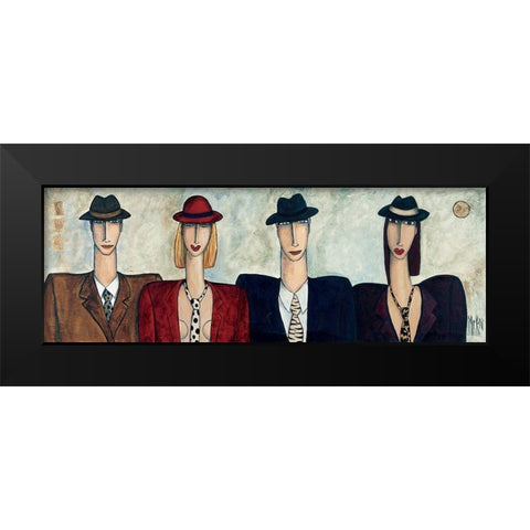 Femme, homme, mode demploi ! Black Modern Wood Framed Art Print by Kuhn, Marie-Pierre
