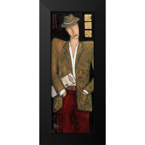Liberation Black Modern Wood Framed Art Print by Kuhn, Marie-Pierre