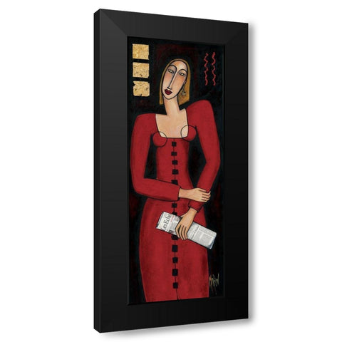 Les Echos Black Modern Wood Framed Art Print by Kuhn, Marie-Pierre
