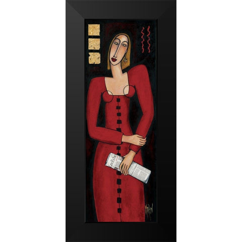 Les Echos Black Modern Wood Framed Art Print by Kuhn, Marie-Pierre