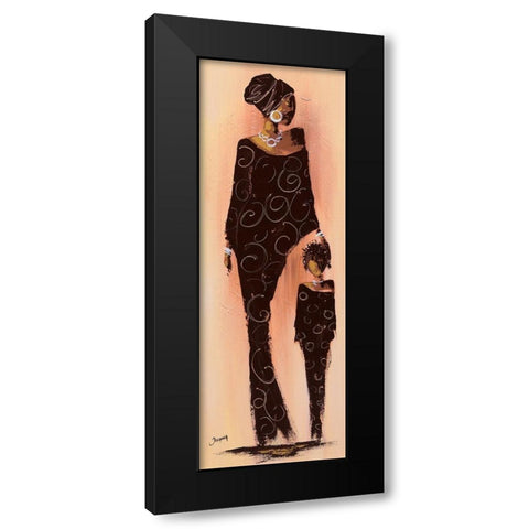 Bamako II Black Modern Wood Framed Art Print with Double Matting by Johanna