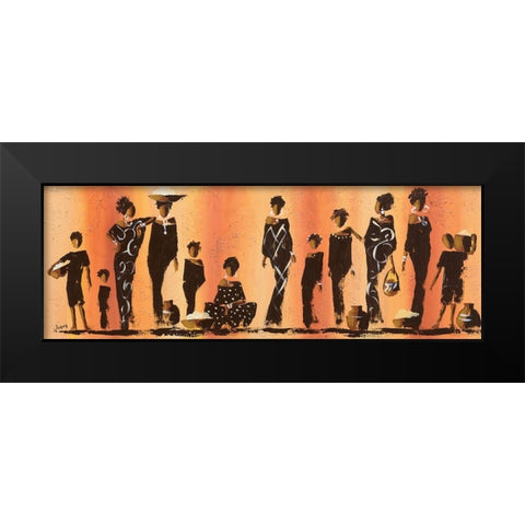 Au marche I Black Modern Wood Framed Art Print by Johanna