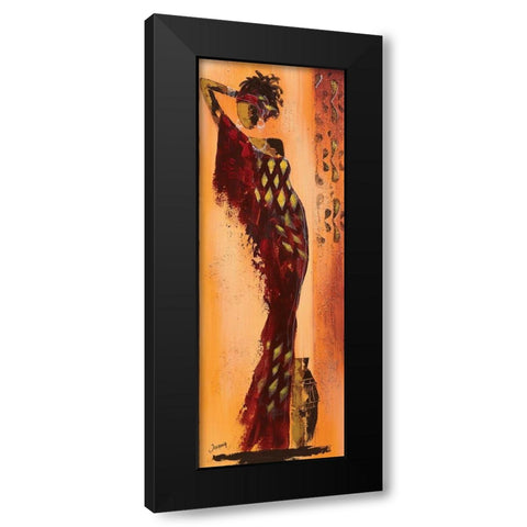 Femme gazelle I Black Modern Wood Framed Art Print with Double Matting by Johanna