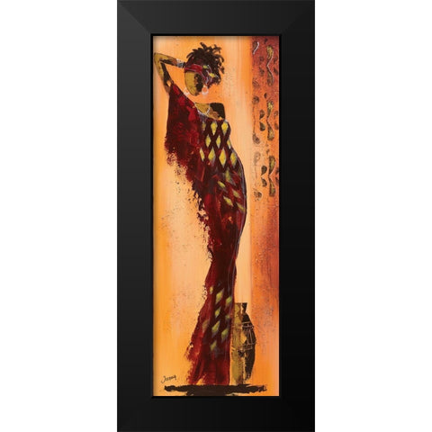 Femme gazelle I Black Modern Wood Framed Art Print by Johanna