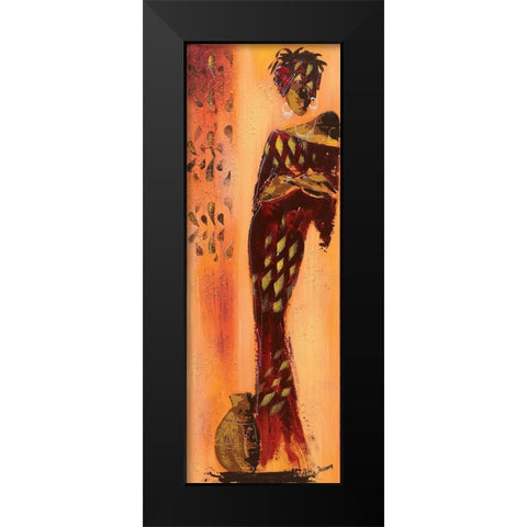 Femme gazelle II Black Modern Wood Framed Art Print by Johanna