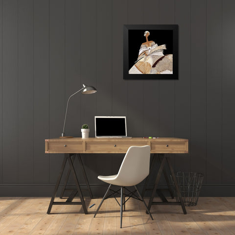 Emmanuelle Black Modern Wood Framed Art Print by Loesch, Elisabeth