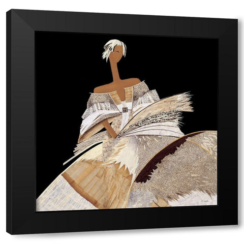 Emmanuelle Black Modern Wood Framed Art Print by Loesch, Elisabeth
