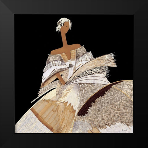 Emmanuelle Black Modern Wood Framed Art Print by Loesch, Elisabeth