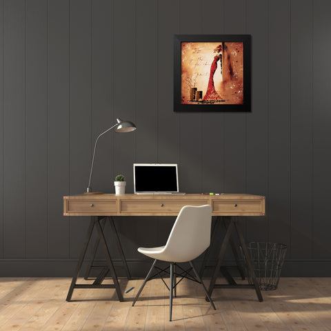 Charmeuses II Black Modern Wood Framed Art Print by Johanna
