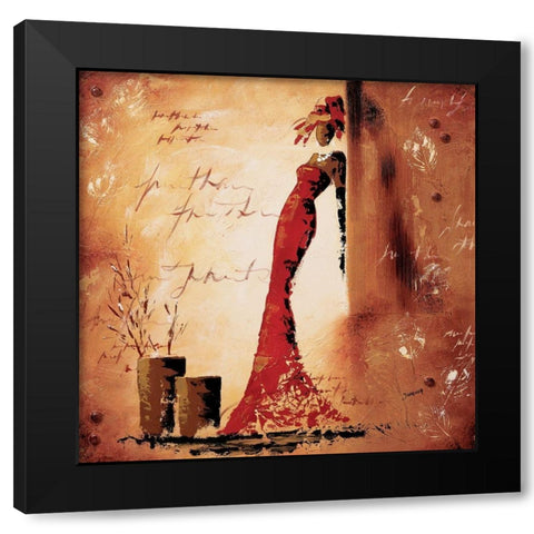 Charmeuses II Black Modern Wood Framed Art Print by Johanna