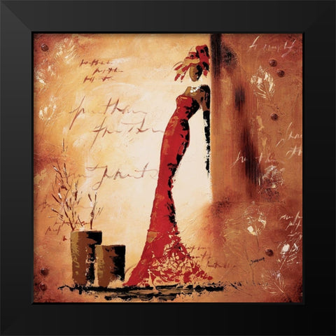 Charmeuses II Black Modern Wood Framed Art Print by Johanna