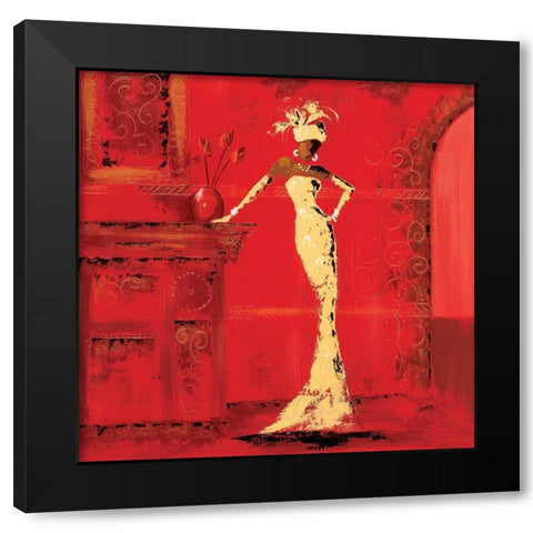 Au salon I Black Modern Wood Framed Art Print with Double Matting by Johanna