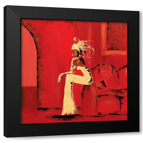 Au Salon II Black Modern Wood Framed Art Print by Johanna