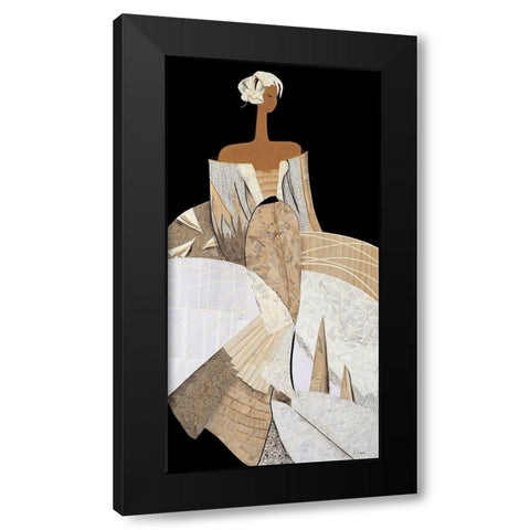 Clemence Black Modern Wood Framed Art Print with Double Matting by Loesch, Elisabeth