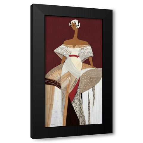 Diane Black Modern Wood Framed Art Print with Double Matting by Loesch, Elisabeth
