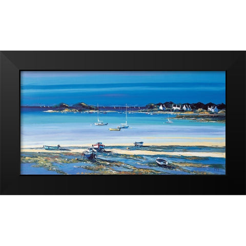 Maree basse Black Modern Wood Framed Art Print by Kerfily