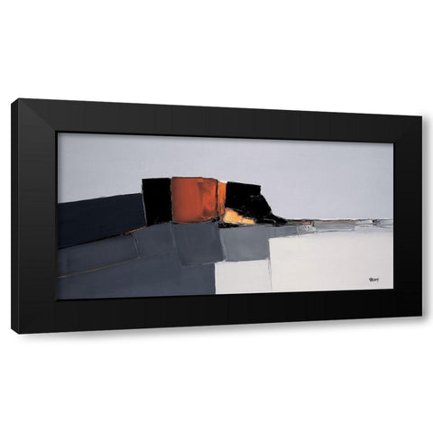Fort dAntibes Black Modern Wood Framed Art Print with Double Matting by Vadon, Veronique