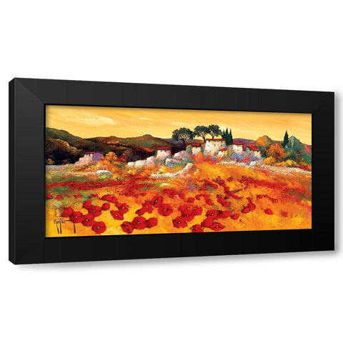 Provence doree Black Modern Wood Framed Art Print by Keiflin, Roger