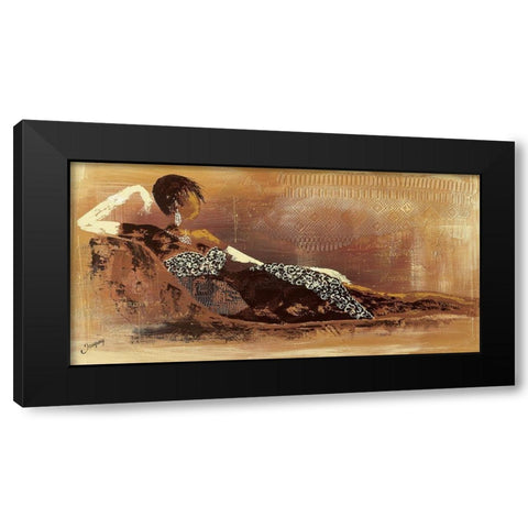Instant I Black Modern Wood Framed Art Print by Johanna
