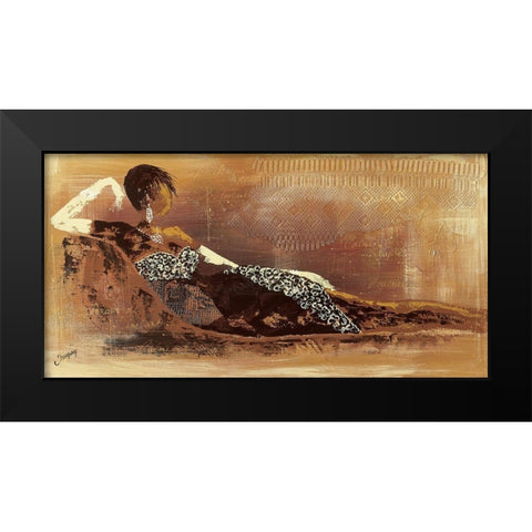 Instant I Black Modern Wood Framed Art Print by Johanna
