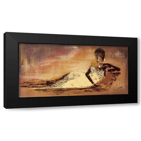 Instant II Black Modern Wood Framed Art Print with Double Matting by Johanna
