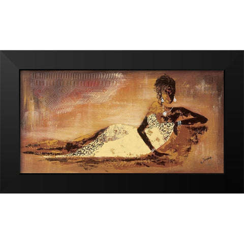 Instant II Black Modern Wood Framed Art Print by Johanna