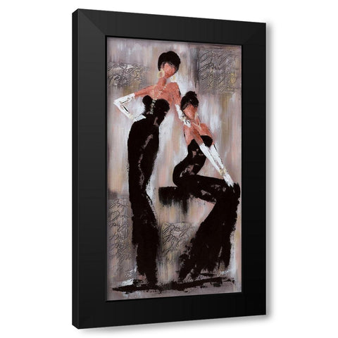 Histoires de filles II Black Modern Wood Framed Art Print with Double Matting by Johanna
