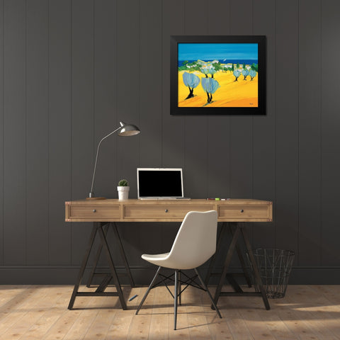 Sur la cote Black Modern Wood Framed Art Print by Vadon, Veronique