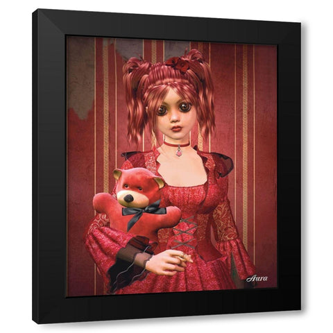 Bloody Angel Black Modern Wood Framed Art Print with Double Matting by Aura