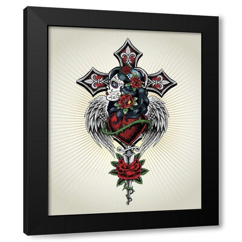 La Reine de mon cœur Black Modern Wood Framed Art Print with Double Matting by Braun Studio