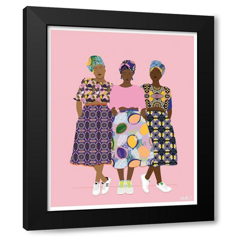 Girlzband Black Modern Wood Framed Art Print by BRAUN Studio