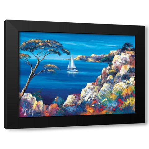 Le depart Black Modern Wood Framed Art Print by Keiflin, Roger