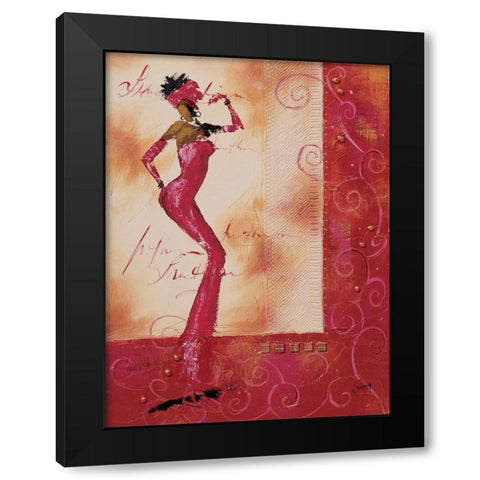 Allez venez danser II Black Modern Wood Framed Art Print with Double Matting by Johanna