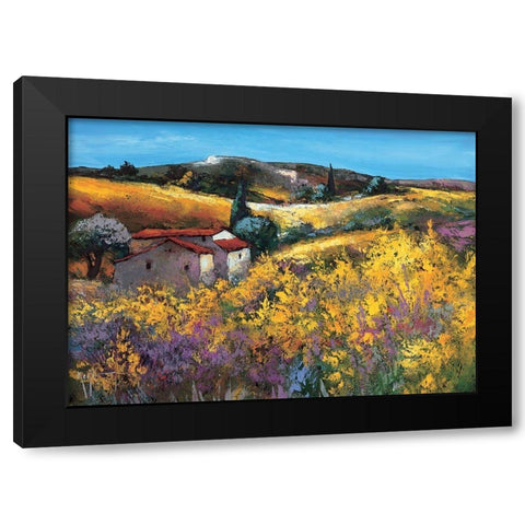 La bergerie dans les genets Black Modern Wood Framed Art Print with Double Matting by Keiflin, Roger