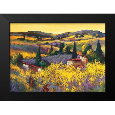 Le temps des genets Black Modern Wood Framed Art Print by Keiflin, Roger