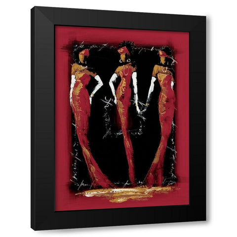 Elegantes II Black Modern Wood Framed Art Print by Johanna