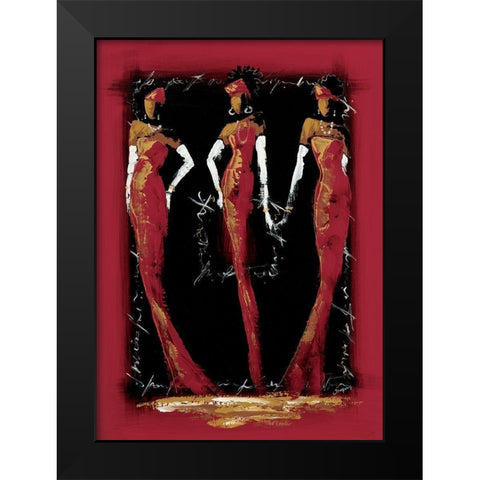 Elegantes II Black Modern Wood Framed Art Print by Johanna