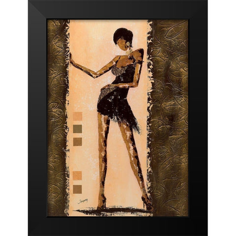Audacieuse II Black Modern Wood Framed Art Print by Johanna