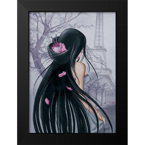 Melo Lilou in Paris I Black Modern Wood Framed Art Print by Rhumeur, Aurelie