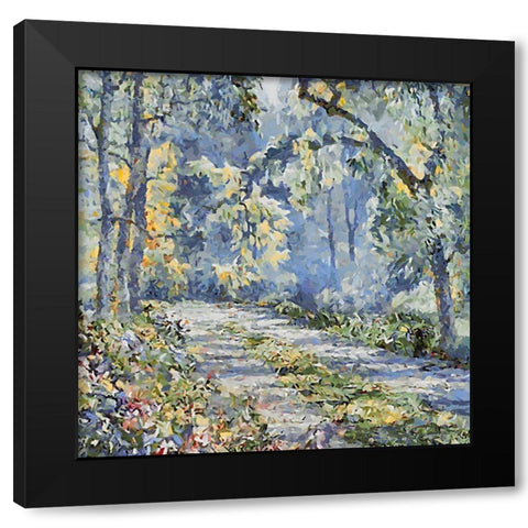 Landscapes in Monet Style II Black Modern Wood Framed Art Print with Double Matting by Medeiros, Celito
