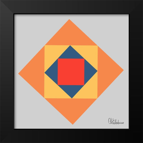 A Game with Abstract Shapes IX Black Modern Wood Framed Art Print by Medeiros, Celito