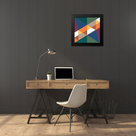 A Game with Abstract Shapes XVIII Black Modern Wood Framed Art Print by Medeiros, Celito