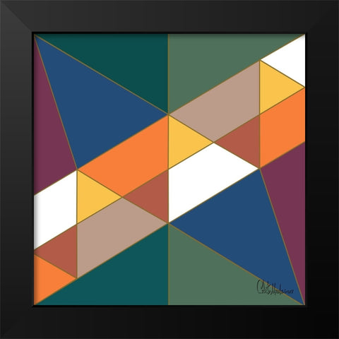 A Game with Abstract Shapes XVIII Black Modern Wood Framed Art Print by Medeiros, Celito