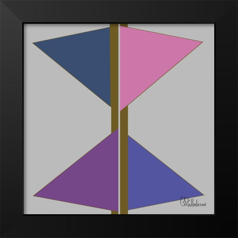 A Game with Abstract Shapes XXV Black Modern Wood Framed Art Print by Medeiros, Celito