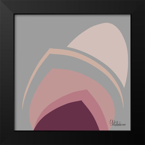 A Game with Abstract Shapes XXVII Black Modern Wood Framed Art Print by Medeiros, Celito