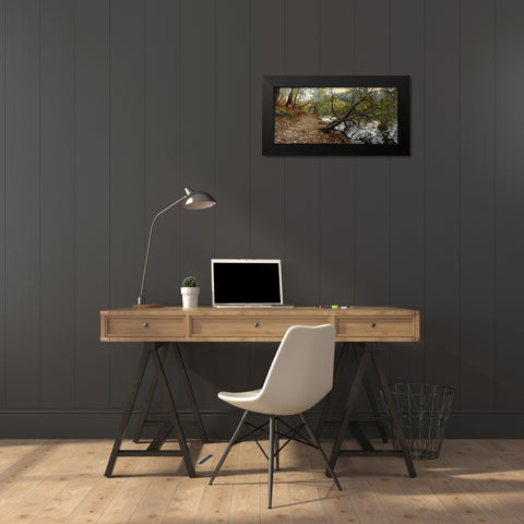 Autumn in Caricino Black Modern Wood Framed Art Print by Adamov, Alexey