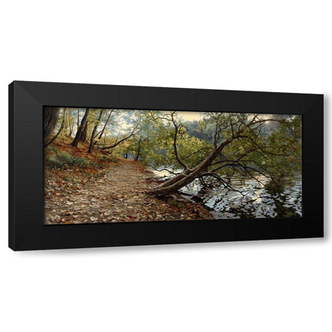 Autumn in Caricino Black Modern Wood Framed Art Print by Adamov, Alexey