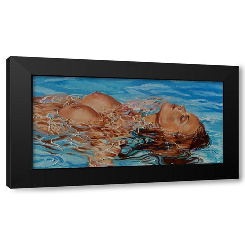 Relax Time Black Modern Wood Framed Art Print by Luniak, Monika
