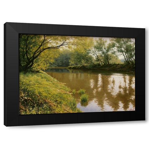 Sunshine Day Black Modern Wood Framed Art Print by Adamov, Alexey