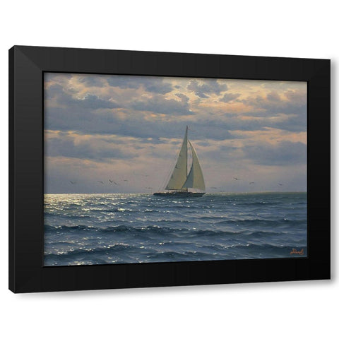 Wrong Wind Black Modern Wood Framed Art Print with Double Matting by Adamov, Alexey